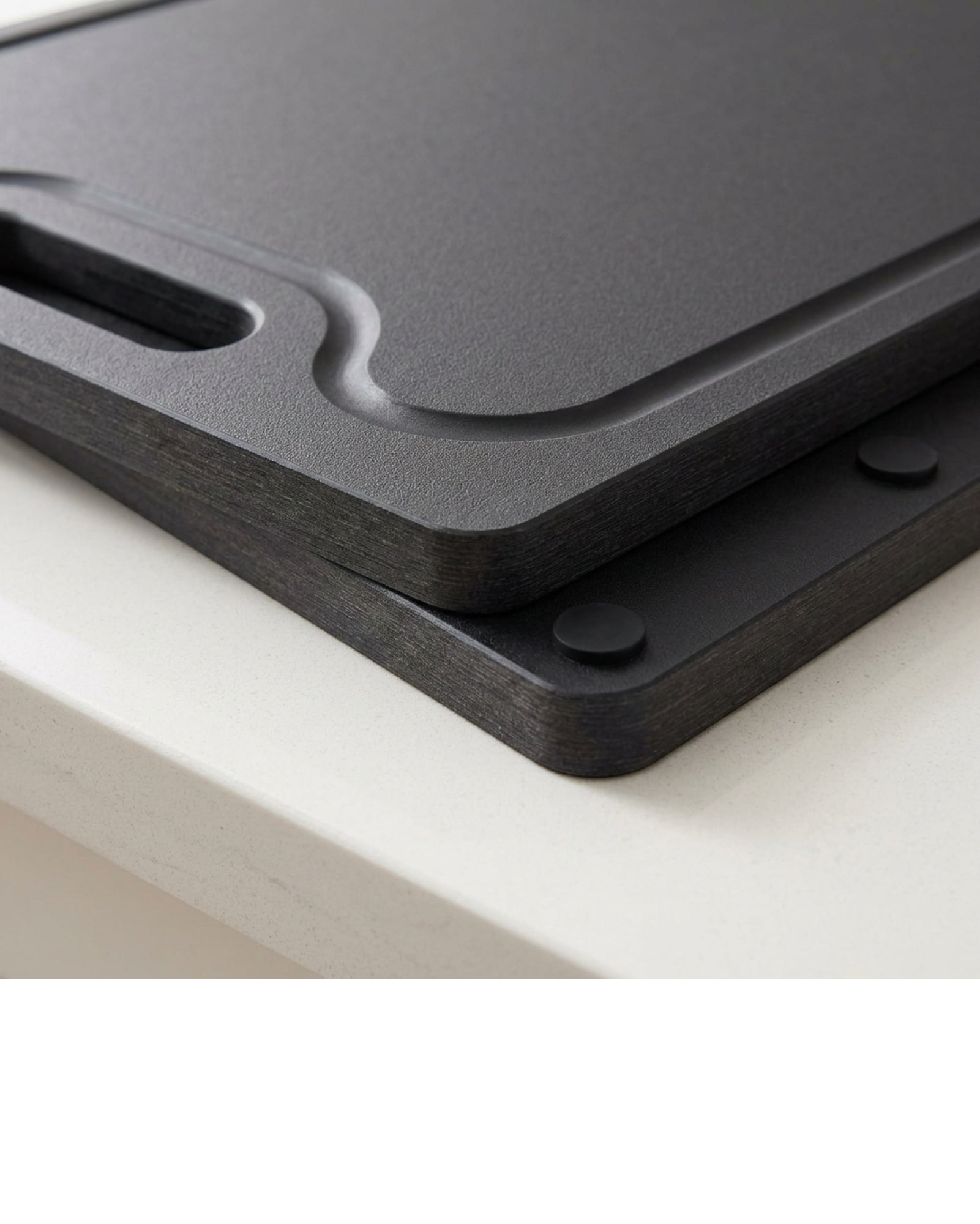Kbvfa Dual-Slot Paper Composite Cutting Board 38 x 27 cm Charcoal - Detail view