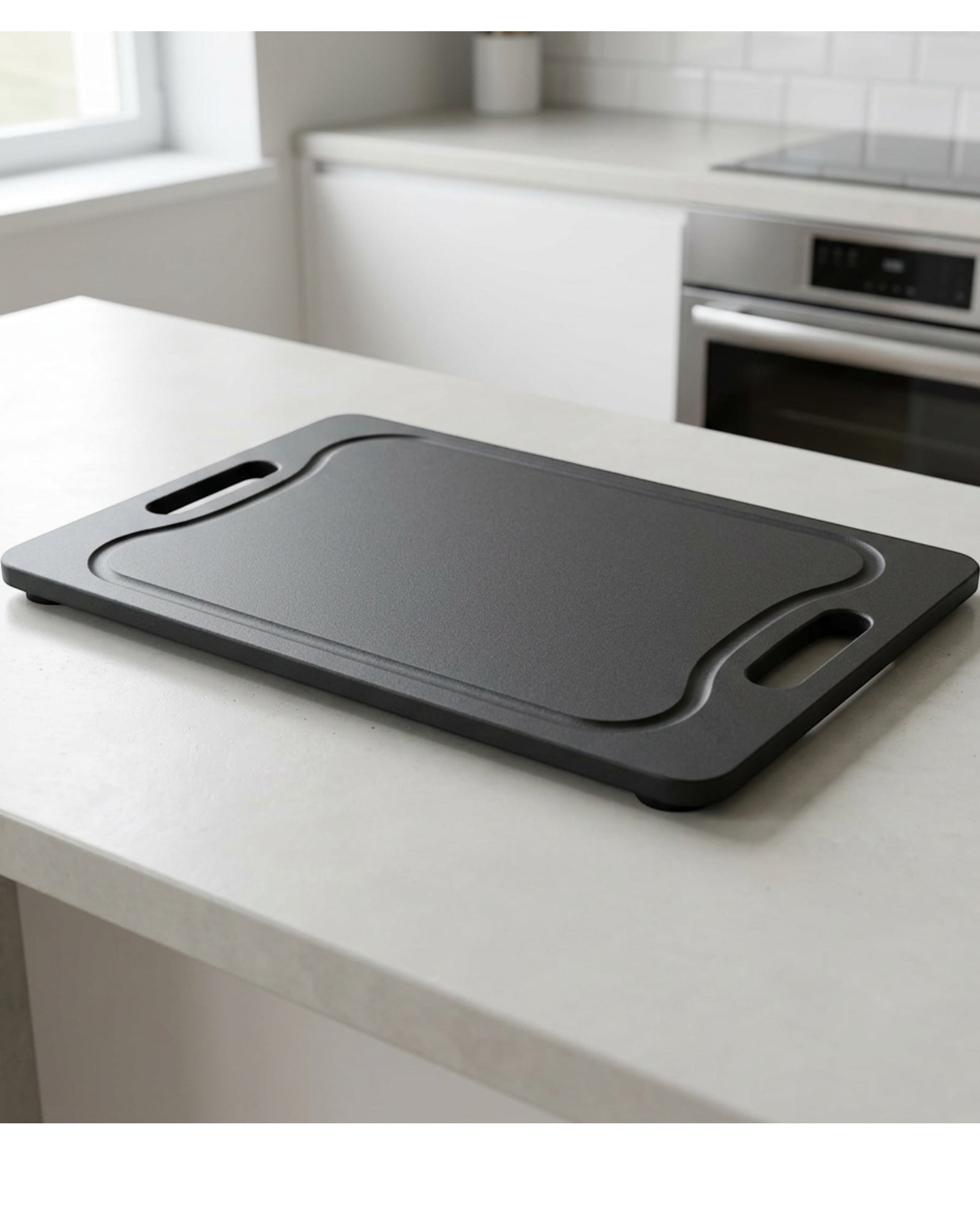 Kbvfa Dual-Slot Paper Composite Cutting Board 38 x 27 cm Charcoal - Lifestyle view